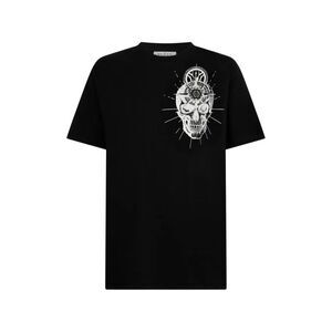 Philipp Plein Men Round-Neck T-Shirt Skull Tattoo